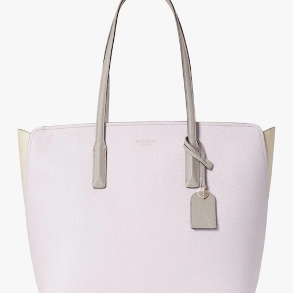 Lilac color block Kate Spade tote. NWOT